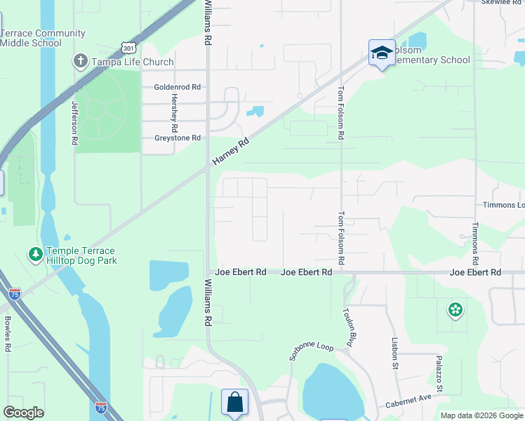 map of restaurants, bars, coffee shops, grocery stores, and more near 9936 Warm Stone Street in Seffner