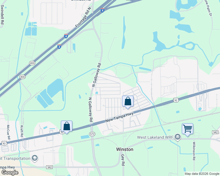 map of restaurants, bars, coffee shops, grocery stores, and more near 41 Kelly Drive in Lakeland