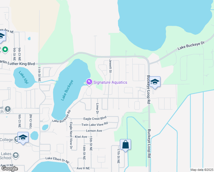 map of restaurants, bars, coffee shops, grocery stores, and more near 4253 Roberta Drive in Winter Haven
