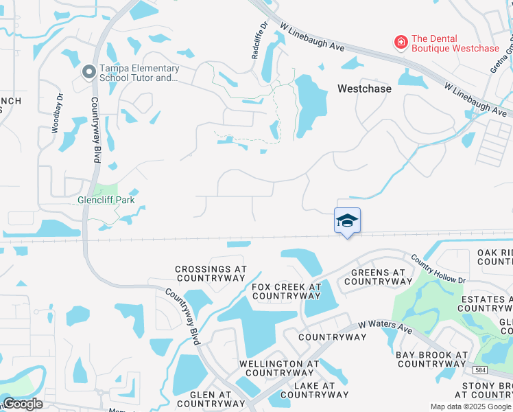 map of restaurants, bars, coffee shops, grocery stores, and more near 10416 Edgefield Place in Tampa