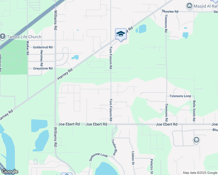 map of restaurants, bars, coffee shops, grocery stores, and more near 10006 Tom Folsom Road in Thonotosassa