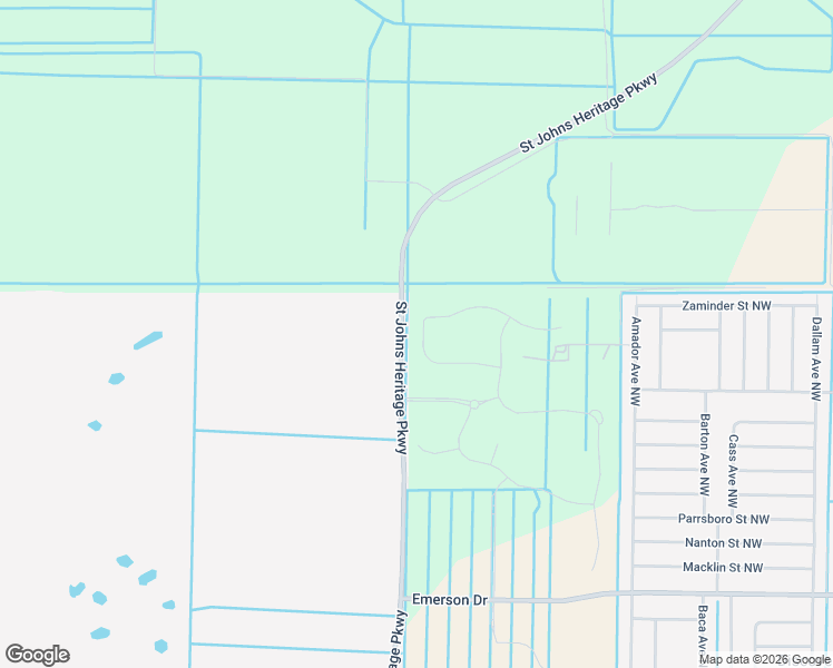 map of restaurants, bars, coffee shops, grocery stores, and more near Saint Johns Heritage Parkway in Melbourne