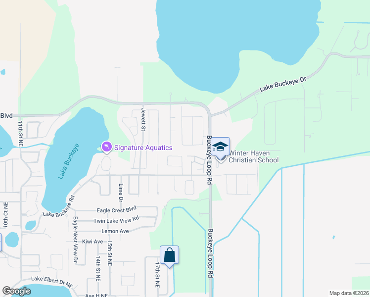 map of restaurants, bars, coffee shops, grocery stores, and more near 3087 Buckeye Pointe Drive in Winter Haven