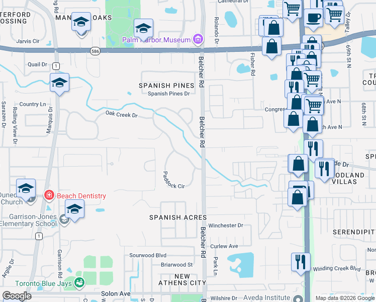 map of restaurants, bars, coffee shops, grocery stores, and more near 1931 Saddle Hill Road South in Dunedin