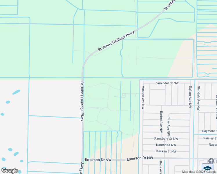 map of restaurants, bars, coffee shops, grocery stores, and more near 2000 Vars Street Northwest in Palm Bay