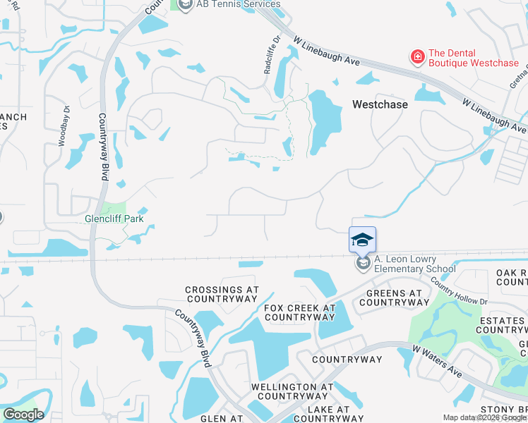 map of restaurants, bars, coffee shops, grocery stores, and more near 10416 Edgefield Place in Tampa