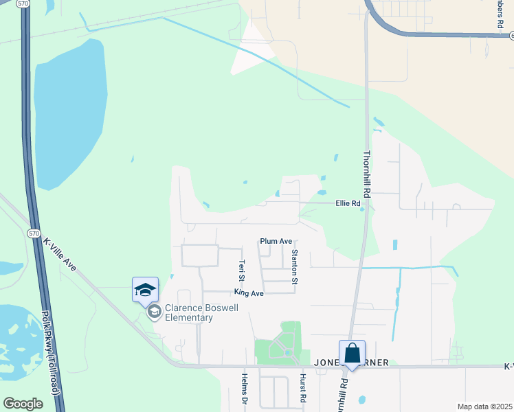 map of restaurants, bars, coffee shops, grocery stores, and more near 2220 Ellie Road in Auburndale