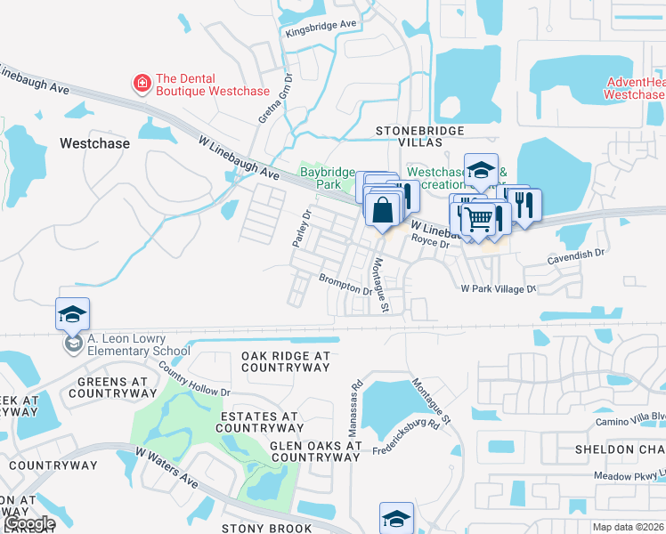 map of restaurants, bars, coffee shops, grocery stores, and more near 10119 Belgrave Road in Tampa