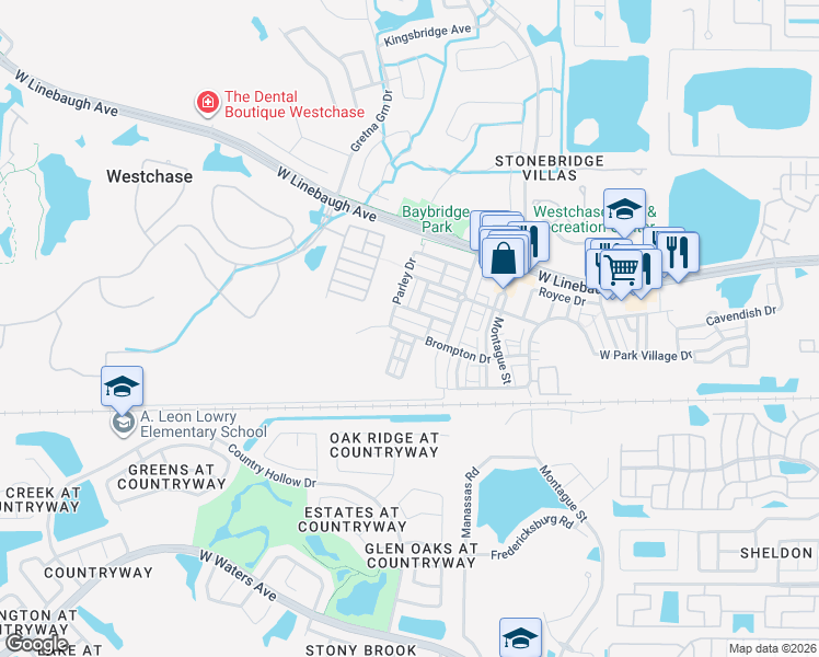 map of restaurants, bars, coffee shops, grocery stores, and more near 10014 Seymour Way in Tampa