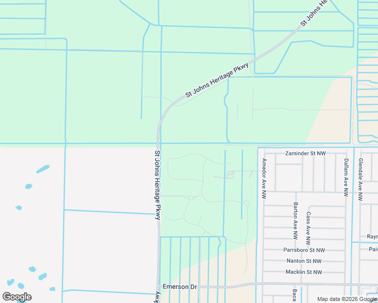 map of restaurants, bars, coffee shops, grocery stores, and more near Saint Johns Heritage Parkway in Melbourne