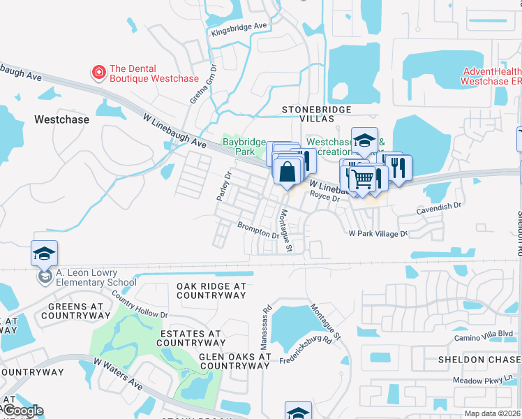 map of restaurants, bars, coffee shops, grocery stores, and more near 10119 Belgrave Road in Tampa