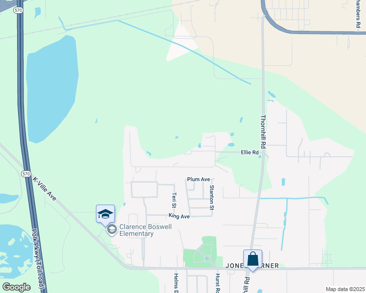 map of restaurants, bars, coffee shops, grocery stores, and more near 2220 Ellie Road in Auburndale