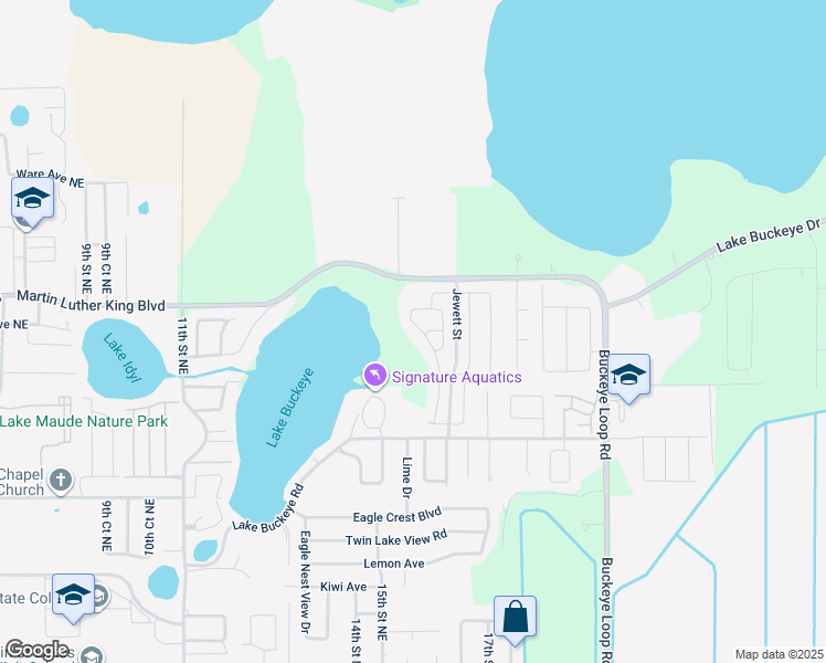 map of restaurants, bars, coffee shops, grocery stores, and more near 4182 Roberta Drive in Winter Haven