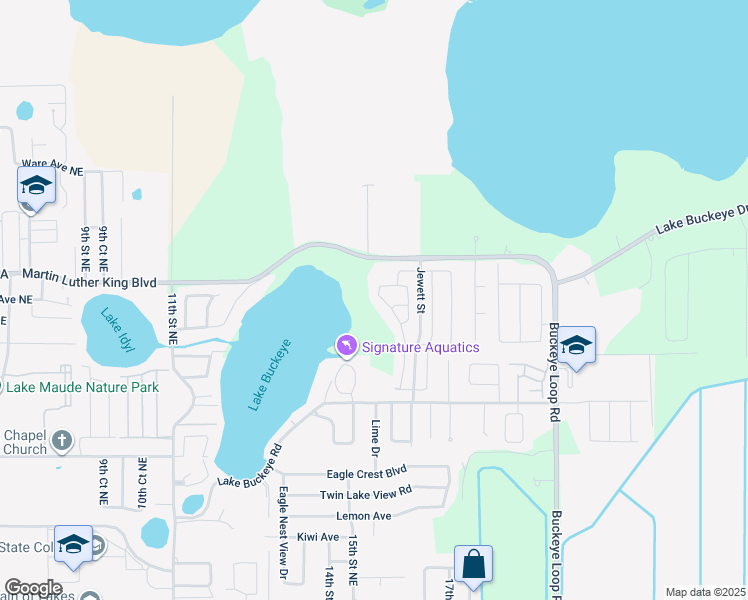 map of restaurants, bars, coffee shops, grocery stores, and more near 4182 Roberta Drive in Winter Haven