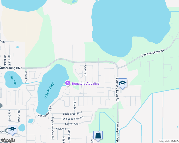 map of restaurants, bars, coffee shops, grocery stores, and more near 2164 Rose Boulevard in Winter Haven