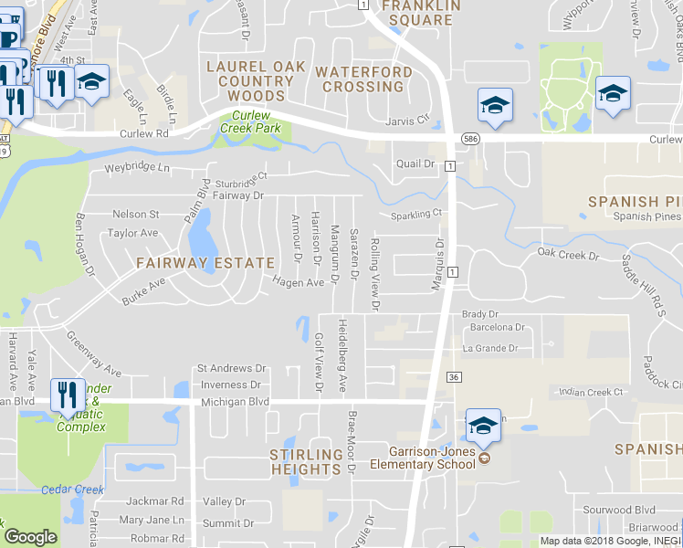 map of restaurants, bars, coffee shops, grocery stores, and more near 2307 Mangrum Drive in Dunedin
