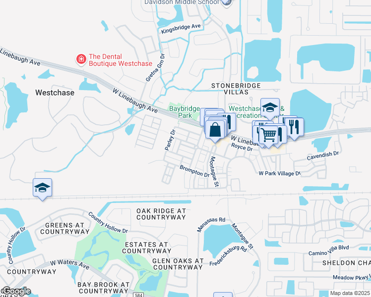 map of restaurants, bars, coffee shops, grocery stores, and more near 10014 Seymour Way in Tampa