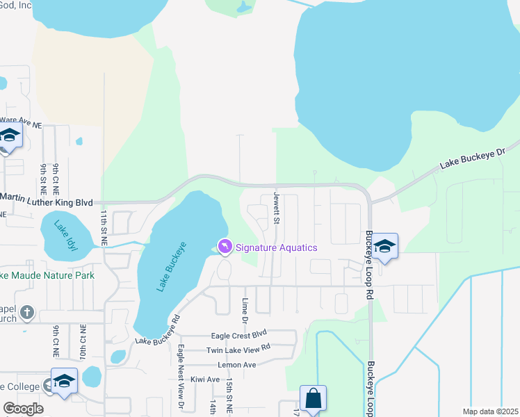 map of restaurants, bars, coffee shops, grocery stores, and more near 4137 Roberta Drive in Winter Haven