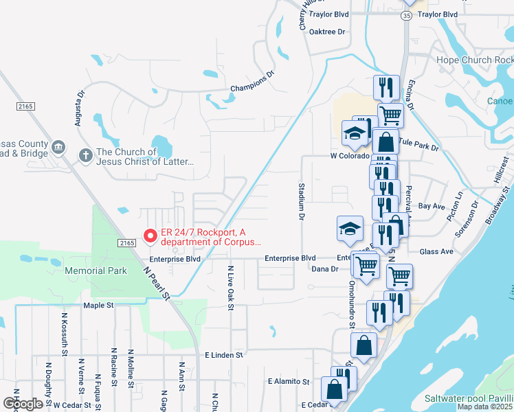 map of restaurants, bars, coffee shops, grocery stores, and more near 52 Charlie Street in Rockport