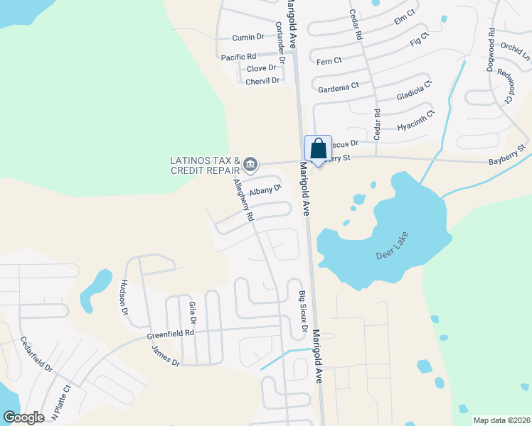 map of restaurants, bars, coffee shops, grocery stores, and more near 128 Athabasca Drive in Kissimmee