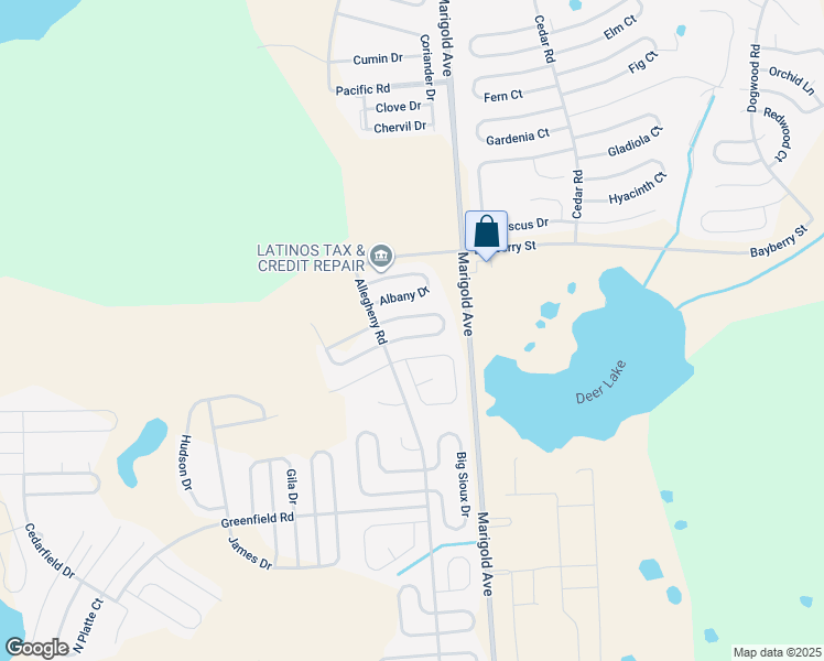 map of restaurants, bars, coffee shops, grocery stores, and more near 128 Athabasca Drive in Kissimmee