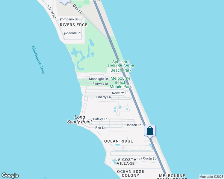 map of restaurants, bars, coffee shops, grocery stores, and more near 476 Norwich Lane in Melbourne Beach