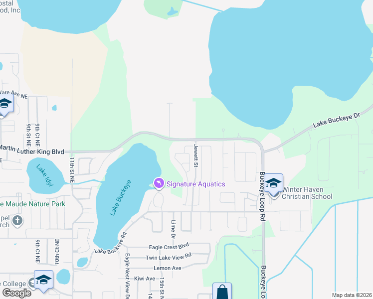 map of restaurants, bars, coffee shops, grocery stores, and more near 4121 Sophia Boulevard in Winter Haven