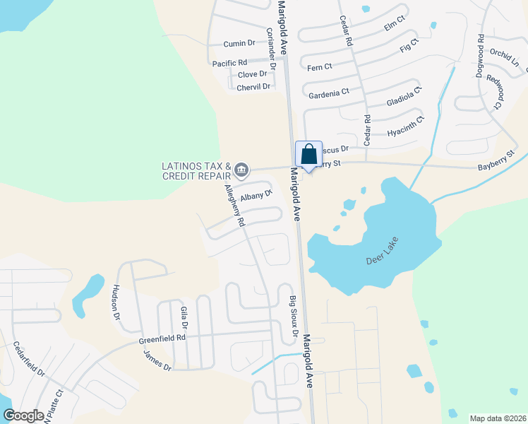 map of restaurants, bars, coffee shops, grocery stores, and more near 128 Athabasca Dr in Kissimmee