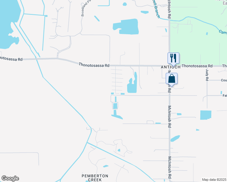 map of restaurants, bars, coffee shops, grocery stores, and more near 140 Wildwood Lane in Thonotosassa