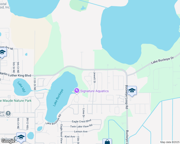 map of restaurants, bars, coffee shops, grocery stores, and more near 1120 Sophia Boulevard in Winter Haven