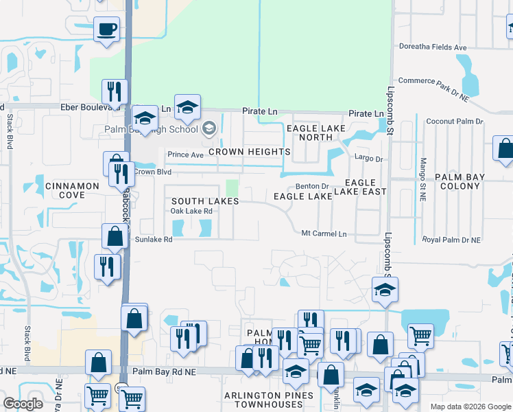 map of restaurants, bars, coffee shops, grocery stores, and more near 4197 Mount Carmel Lane in Melbourne