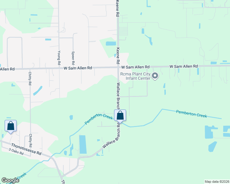 map of restaurants, bars, coffee shops, grocery stores, and more near 3107 Wallace Branch Road in Plant City