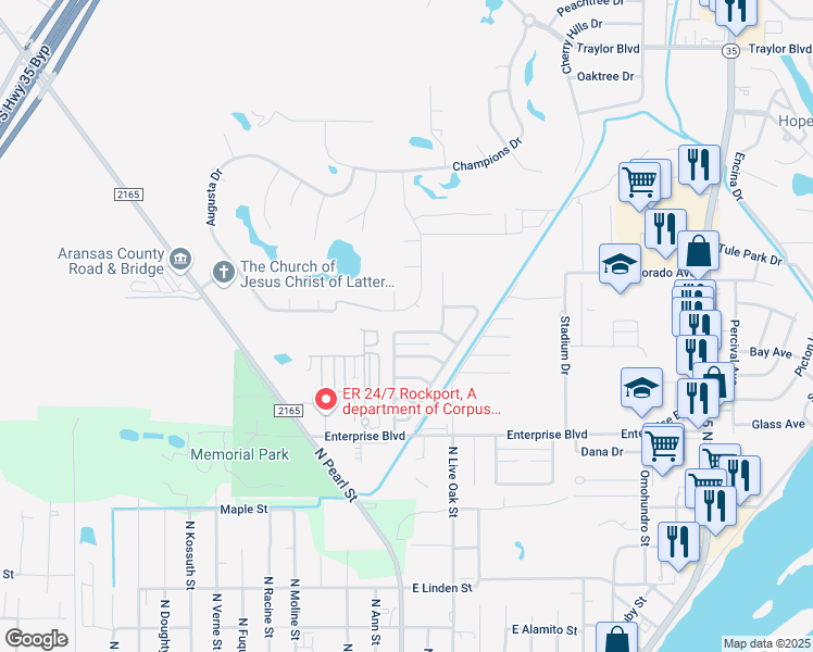 map of restaurants, bars, coffee shops, grocery stores, and more near 160 Whistlers Cove Road in Rockport