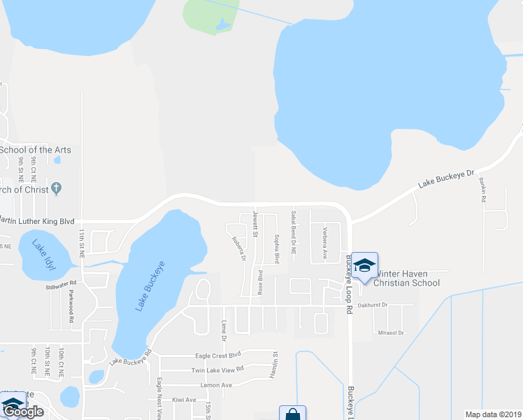 map of restaurants, bars, coffee shops, grocery stores, and more near 1112 Sophia Boulevard in Winter Haven