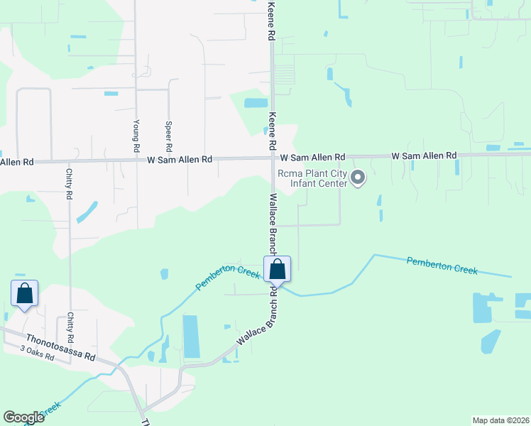 map of restaurants, bars, coffee shops, grocery stores, and more near 3107 Wallace Branch Road in Plant City