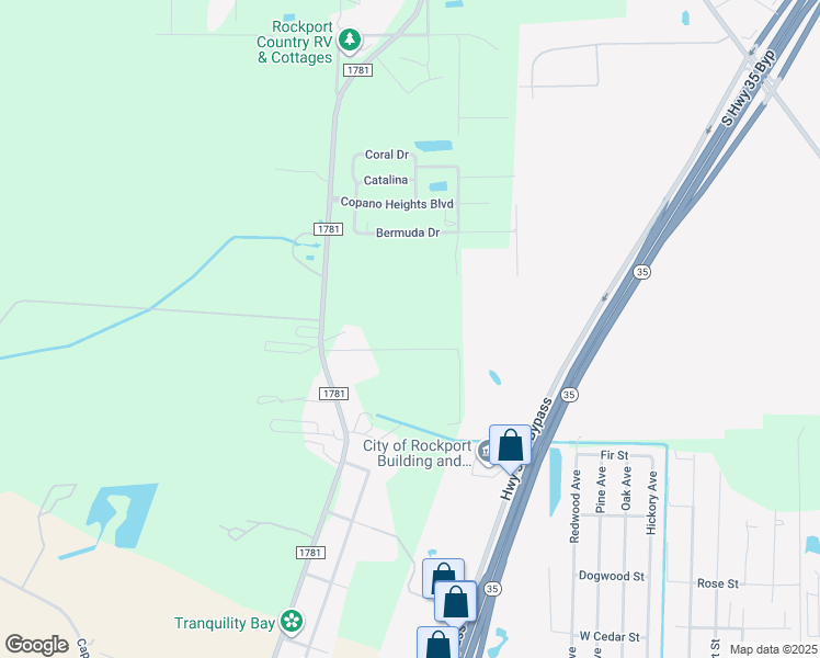 map of restaurants, bars, coffee shops, grocery stores, and more near 231 Tedford Lane in Rockport