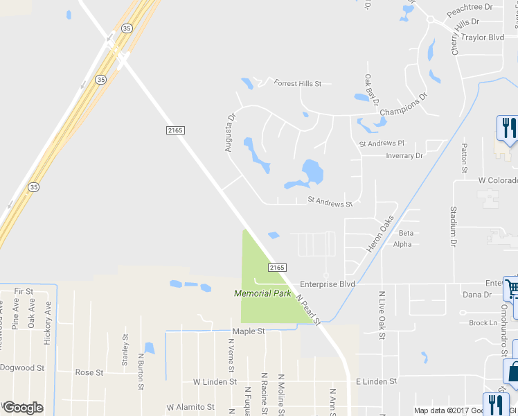 map of restaurants, bars, coffee shops, grocery stores, and more near 483 Augusta Drive in Rockport