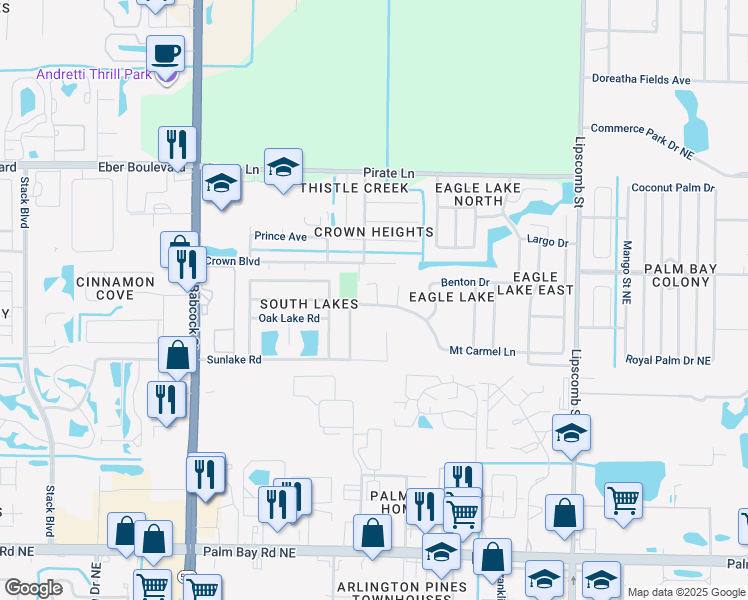 map of restaurants, bars, coffee shops, grocery stores, and more near 4277 Mount Carmel Lane in Melbourne