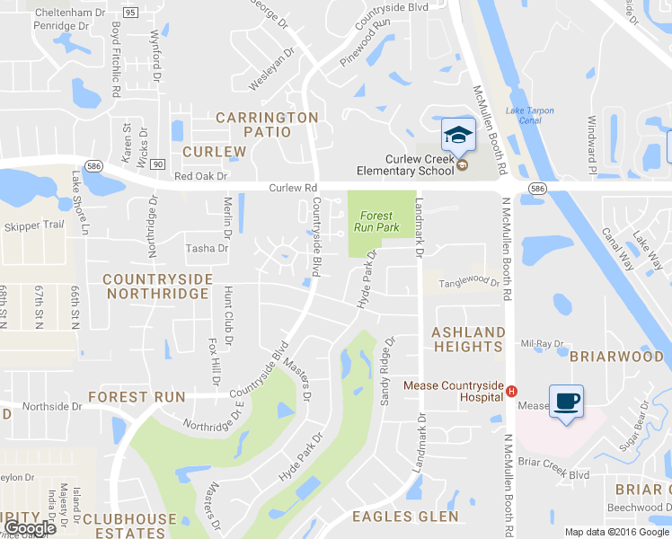 map of restaurants, bars, coffee shops, grocery stores, and more near 2888 Holbrook Court in Clearwater