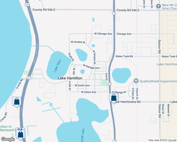 map of restaurants, bars, coffee shops, grocery stores, and more near 112 Lawson Street in Lake Hamilton
