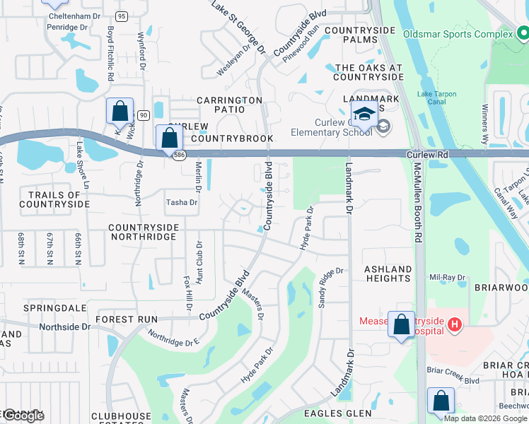 map of restaurants, bars, coffee shops, grocery stores, and more near 3408 Rochelle Court in Clearwater