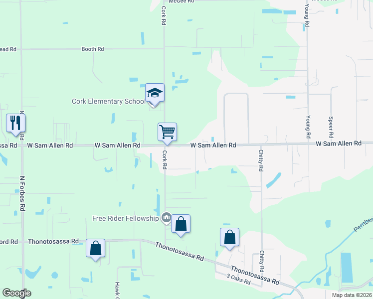 map of restaurants, bars, coffee shops, grocery stores, and more near 4701 West Sam Allen Road in Plant City