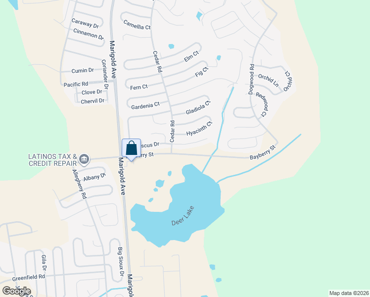 map of restaurants, bars, coffee shops, grocery stores, and more near 216 Hibiscus Lane in Poinciana