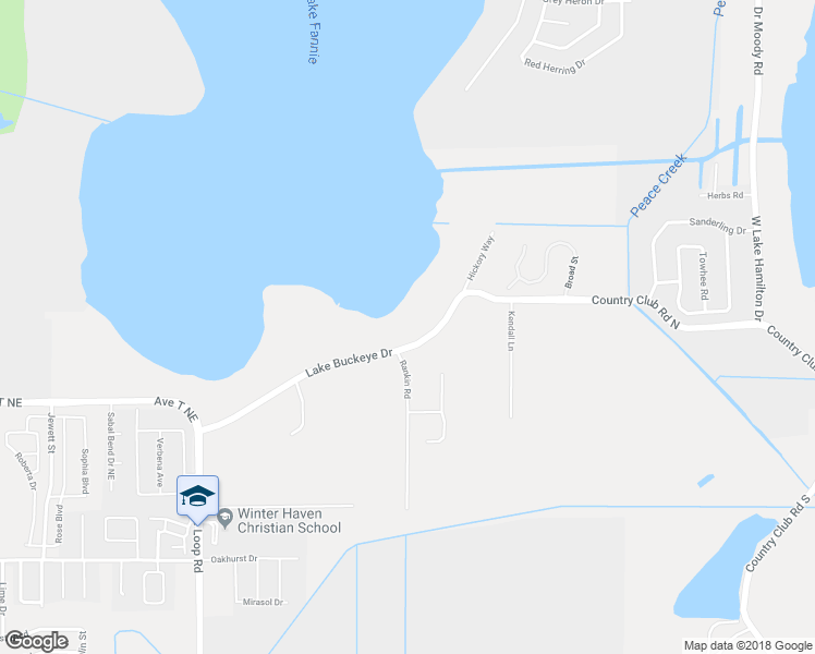 map of restaurants, bars, coffee shops, grocery stores, and more near 2815 Country Club Road North in Winter Haven