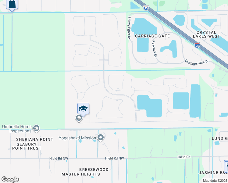 map of restaurants, bars, coffee shops, grocery stores, and more near 500 Fiddleleaf Circle in West Melbourne