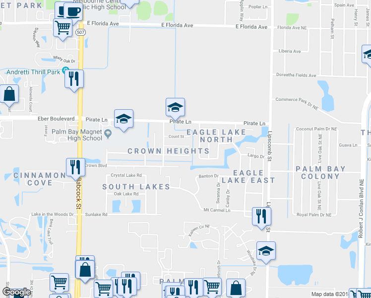map of restaurants, bars, coffee shops, grocery stores, and more near 439 Marquis Street in Melbourne