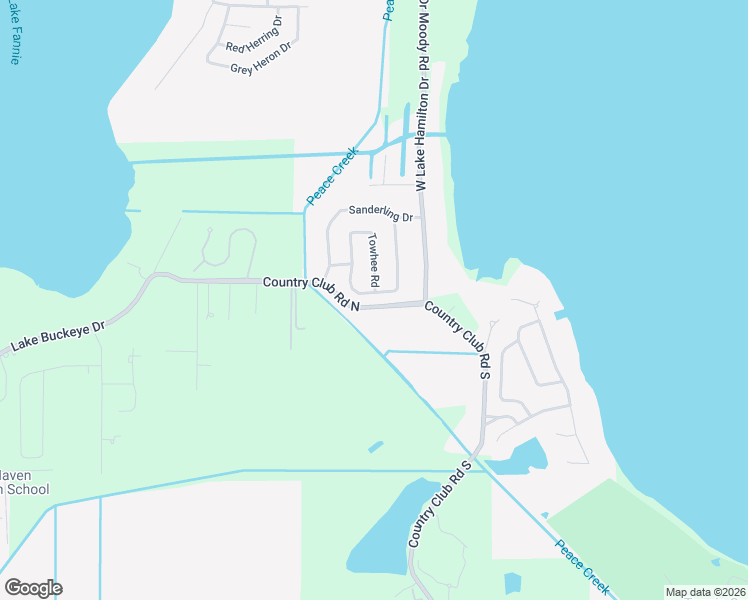 map of restaurants, bars, coffee shops, grocery stores, and more near 220 Towhee Road in Winter Haven