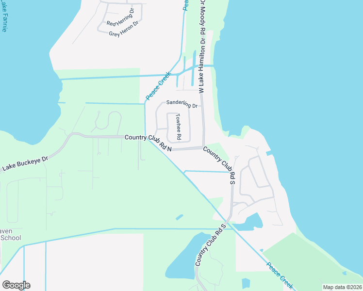 map of restaurants, bars, coffee shops, grocery stores, and more near 220 Towhee Rd in Winter Haven