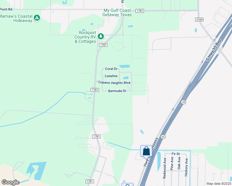 map of restaurants, bars, coffee shops, grocery stores, and more near 140 Bermuda Drive in Rockport