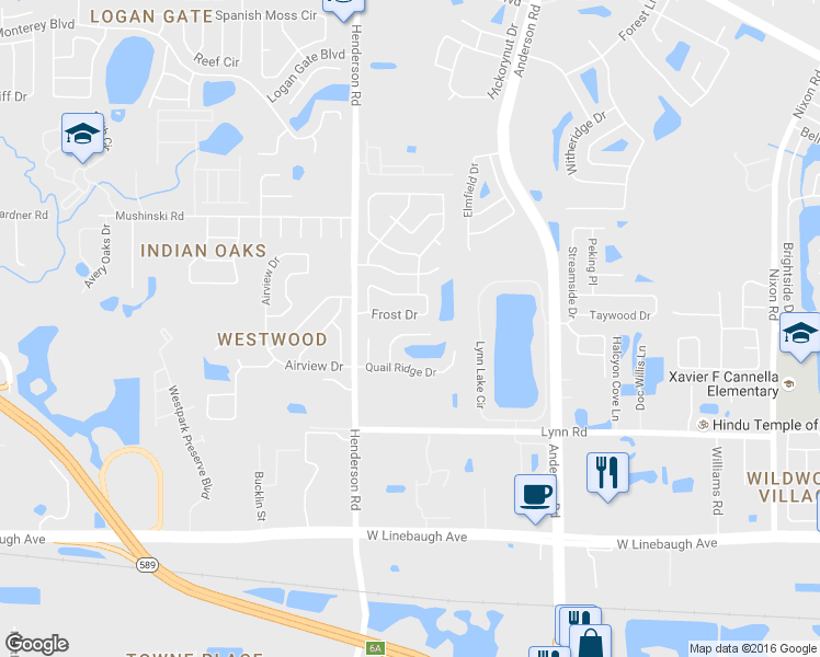 map of restaurants, bars, coffee shops, grocery stores, and more near 10918 Tail Feather Court in Tampa